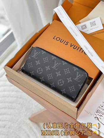 Okify Louis Vuitton Black Zippy Horizontal Wallet M11611 21x10x2.5cm