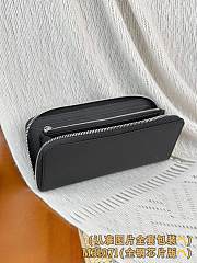 Okify Louis Vuitton Black Zippy Horizontal Taiga Wallet M31071 21x10x2.5cm - 5