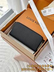 Okify Louis Vuitton Black Zippy Horizontal Aerogram Wallet M80334 21x10x2.5cm - 2