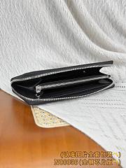 Okify Louis Vuitton Black Zippy Horizontal Damier Wallet N00056 21x10x2.5cm - 4