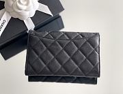 Okify CC 23C Black Caviar Medium Flap Wallet 15x10x3.5cm  - 5