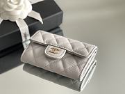 Okify CC Gray Caviar Small Flap Wallet 11x7.5x2cm - 6