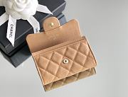 Okify CC Brown Caramel Caviar Small Flap Wallet 11x7.5x2cm - 2