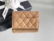 Okify CC Brown Caramel Caviar Small Flap Wallet 11x7.5x2cm - 5