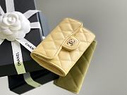 Okify CC Yellow Caviar Small Flap Wallet 11x7.5x2cm - 6