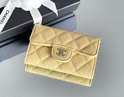 Okify CC Yellow Caviar Small Flap Wallet 11x7.5x2cm - 1