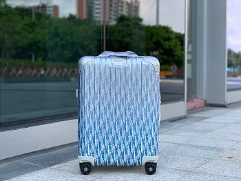 Okify Rimowa x Dior Blue Oblique Suitcase 53x38x2cm