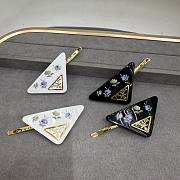 Okify Prada Set Of 2 Black/White Triangle Hair Clip - 1