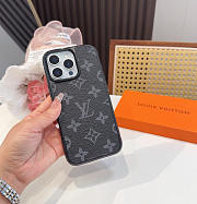 Okify Louis Vuitton Black Phone Case With Monogram  - 5