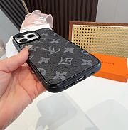 Okify Louis Vuitton Black Phone Case With Monogram  - 3