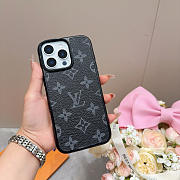 Okify Louis Vuitton Black Phone Case With Monogram  - 1