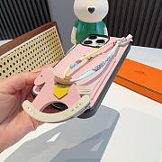Okify Hermes Pink Phone Case With Horse Charm  - 5