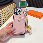 Okify Hermes Pink Phone Case With Horse Charm  - 6
