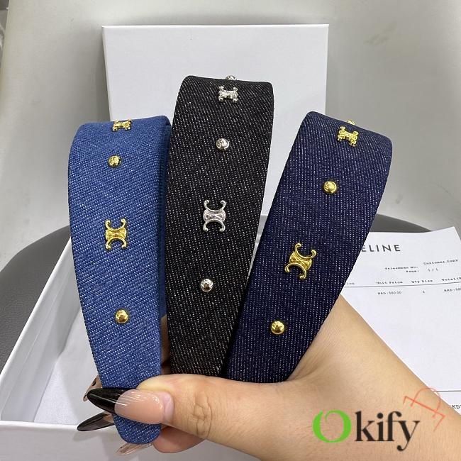 Okify Celine Denim Headband  - 1