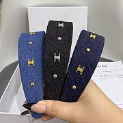 Okify Celine Denim Headband  - 1
