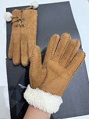 Okify YSL Brown Fur Gloves  - 4