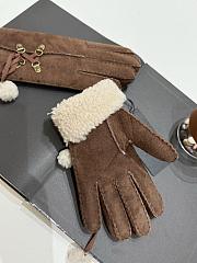 Okify YSL Dark Brown Fur Gloves  - 4
