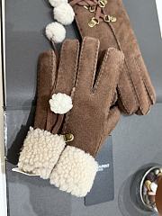 Okify YSL Dark Brown Fur Gloves  - 3