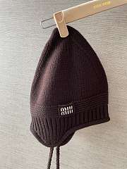 Okify MiuMiu Brown Beanie 26212 - 3