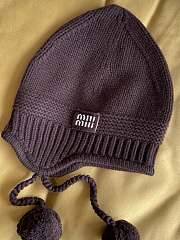Okify MiuMiu Brown Beanie 26212 - 2