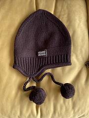 Okify MiuMiu Brown Beanie 26212 - 1