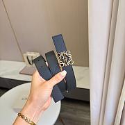Okify Loewe Black Belt With Gold Hardware 2.8cm  - 5