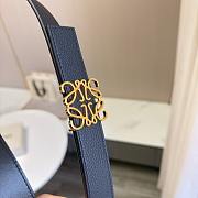 Okify Loewe Black Belt With Gold Hardware 2.8cm  - 6