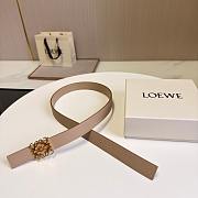 Okify Loewe Beige Belt With Gold Hardware 2.8cm  - 6