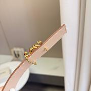 Okify Loewe Beige Belt With Gold Hardware 2.8cm  - 4