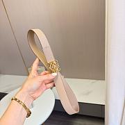 Okify Loewe Beige Belt With Gold Hardware 2.8cm  - 2