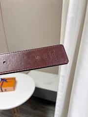 Okify Louis Vuitton Beige Monogram Belt With Silver Hardware 4cm - 6