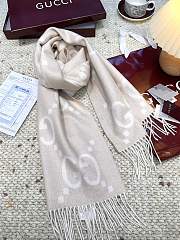 Okify Gucci Beige Cashmere Scarf 200x45cm - 4