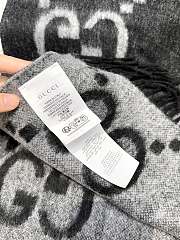 Okify Gucci Black Cashmere Scarf 200x45cm - 3