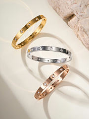 Okify Cartier Love Bracelet With 10 Diamonds 6.1mm  - 2