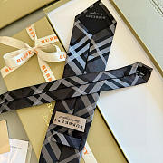 Okify Burberry Black Jacquard Silk Tie - 2