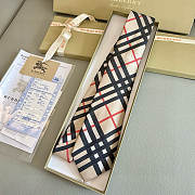 Okify Burberry Beige Jacquard Silk Tie - 2