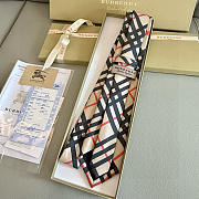 Okify Burberry Beige Jacquard Silk Tie - 3
