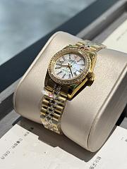 Okify Rolex Datejust Gold Watch For Women In White 31mm - 5