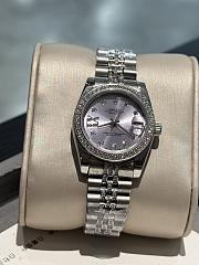 Okify Rolex Datejust Silver Watch For Women In White/Pink/Gray 31mm - 2
