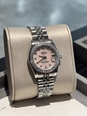 Okify Rolex Datejust Silver Watch For Women In White/Pink/Gray 31mm - 4