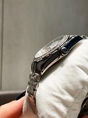 Okify Rolex Mickey Slip Silver Watch In White 31mm - 3