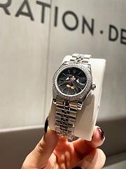 Okify Rolex Mickey Slip Silver Watch In Black 31mm - 3