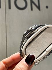 Okify Rolex Mickey Slip Silver Watch In Black 31mm - 2