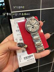 Okify Cartier Ballon Bleu Silver Watch With Diamond 36mm - 6