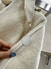 Okify Moncler White Wool Down Jacket With Detachable Hood - 2