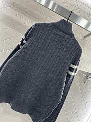 Okify Moncler Gray Stand Collar Paneled Zipper Down Jacket Unisex - 2