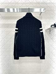 Okify Moncler Black Stand Collar Paneled Zipper Down Jacket Unisex - 5