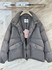 Okify MiuMiu Gray Goose Down Jacket Unisex - 2