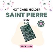 Okify Goyard Saint Pierre Green Bifold Card Holder 11x7.5x2cm - 1