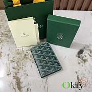 Okify Goyard Saint Pierre Green Bifold Card Holder 11x7.5x2cm - 6